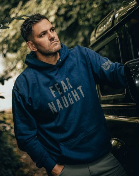 Fear Naught Navy Hooded Top