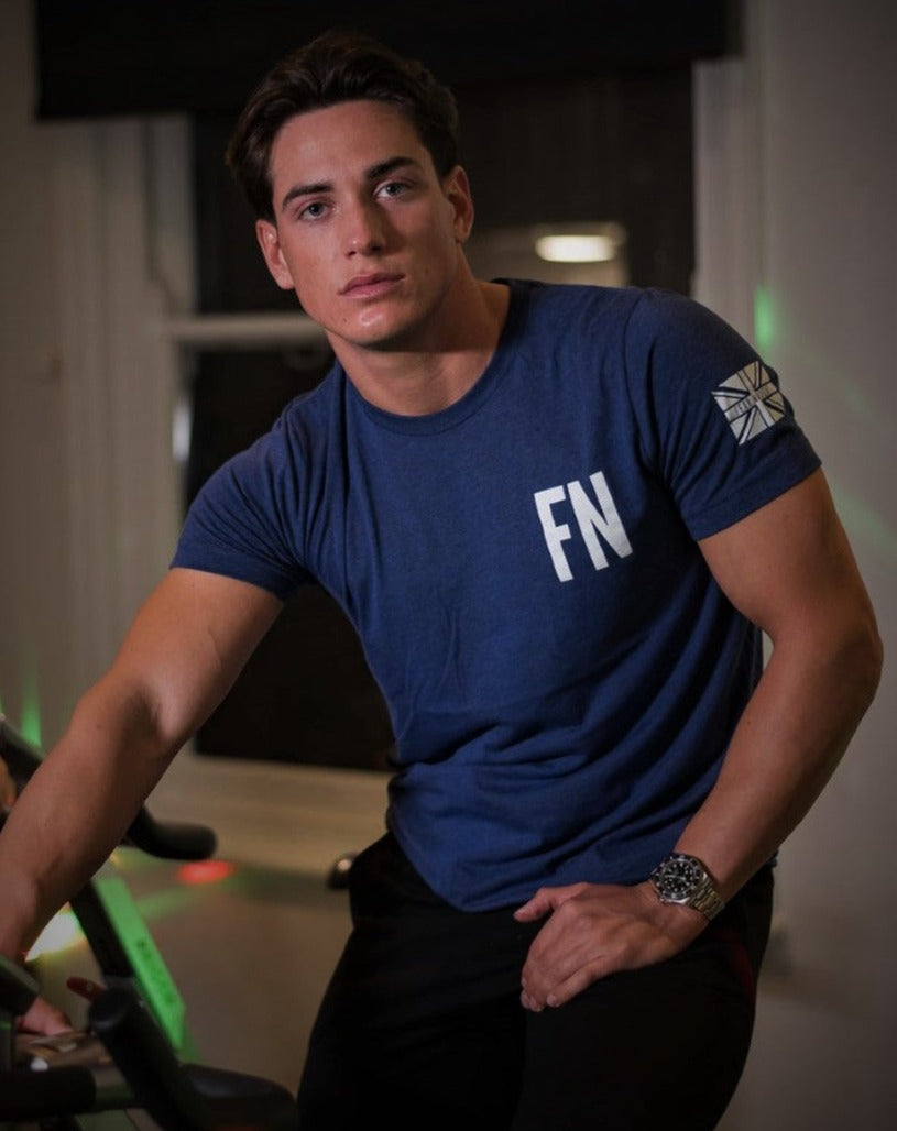Fear Naught Barbell Club T-Shirt Blue